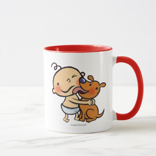 Taza Besos del perrito para el bebé (Derecha)