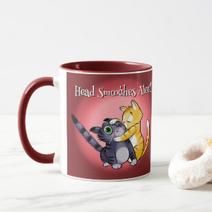 Taza BESOS EN LA CABEZA GATOS DE SAN VALENTÍN por Jeff 