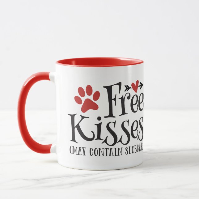 Taza Besos libres...y abofetear a Valentine del perro (Izquierda)