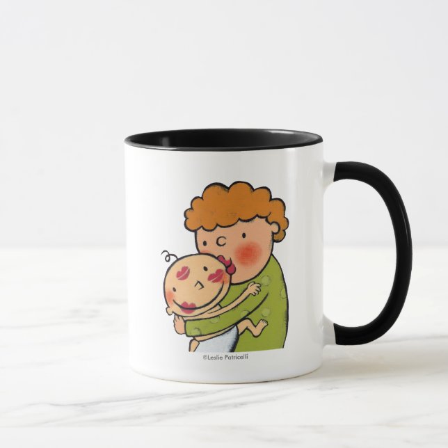 Taza Besos rosados del lápiz labial de la abuela para (Derecha)