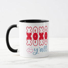 Taza Besos y abrazos San Valentín de la tarjeta de vaca