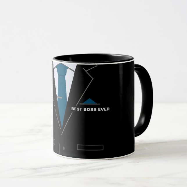 Taza Best Boss Ever Coffee Mug Your Business Gift (Anverso derecho)