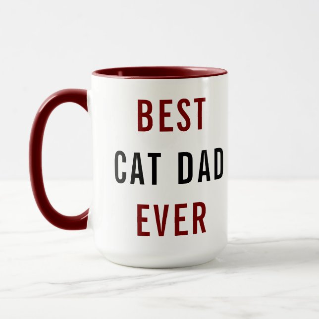 Taza Best Cat Dad Ever | Custom Father’s Day (Izquierda)
