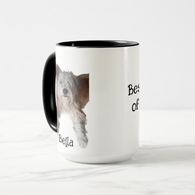 Taza Best Dad Dog ,Photo And Name, Mug (Anverso izquierdo)