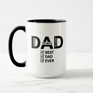 Taza Best Dad Ever Funny Fathers Day Coffee Mug