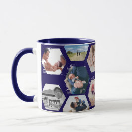 Taza "Best Dad Since" fotos y fecha personalizable