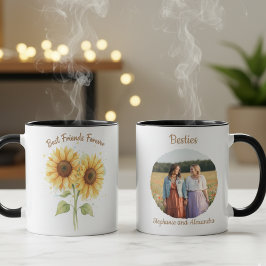 Taza Best Friends Mug - Sunflowers & Photo