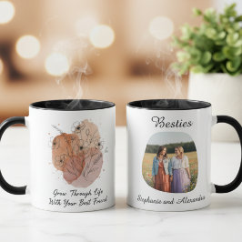 Taza Best Friends Mug - Wildflower Photo Gift