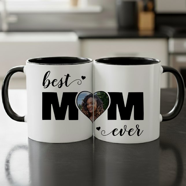 Taza Best Mom Ever Heart Photo Mother's Day (Best Mom Ever Heart Photo Mother's Day Mug
)
