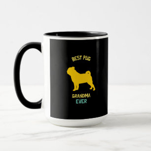 Taza Best pug grandma ever cute dog animal pet