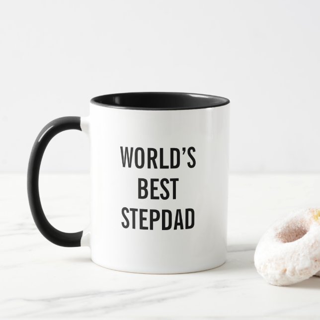 Taza Best Stepdad Ever Mug Bonus Dad Father's Day Gift (Con donut)