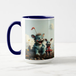 Taza "Beste Freunde fürs Leben  " Fantasiewesen 