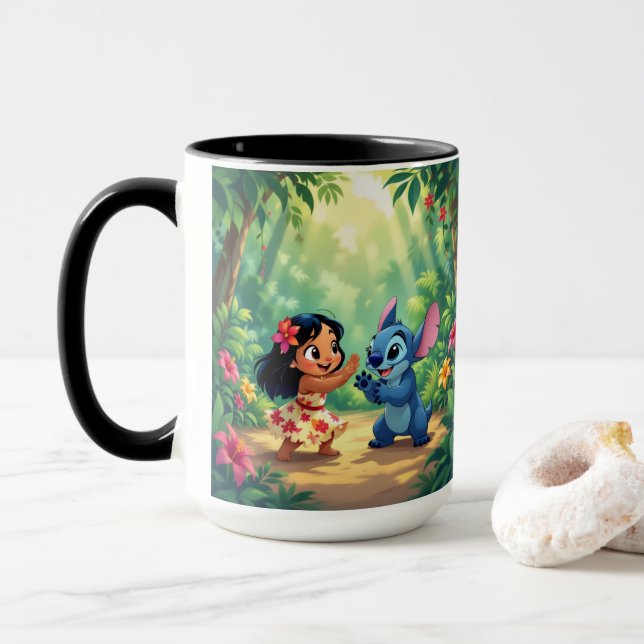 Taza Beste Freunde fürs Leben – Lilo & Stitch   (Con donut)
