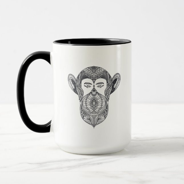 Taza Bestia salvaje del Doodle del bosque (Izquierda)