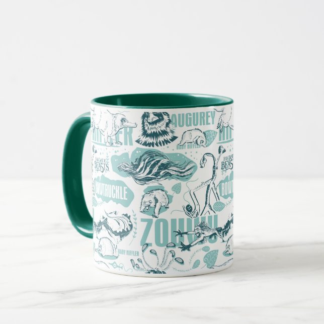 Taza Bestias fantásticas Patrón azul (Anverso izquierdo)