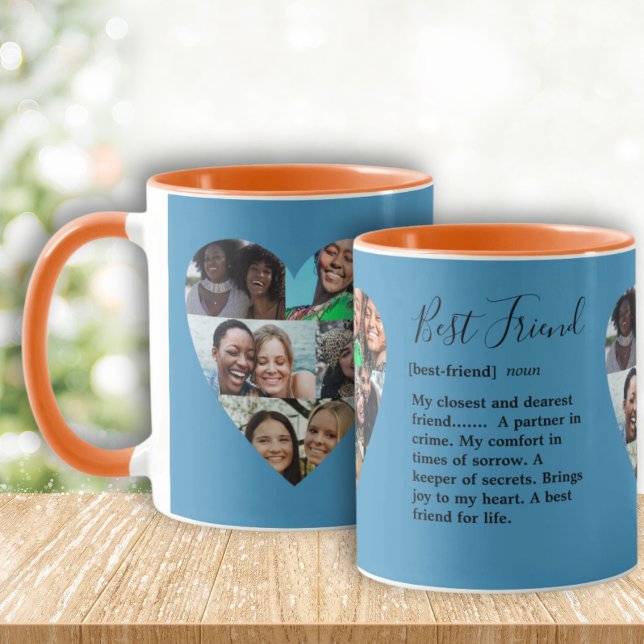 Taza Bestie Cita BFF Foto Collage Colorful (Subido por el creador)