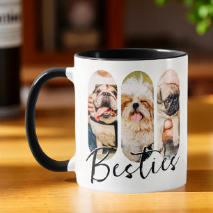 Taza Besties Mascota Simple Modern Playful Three Photo