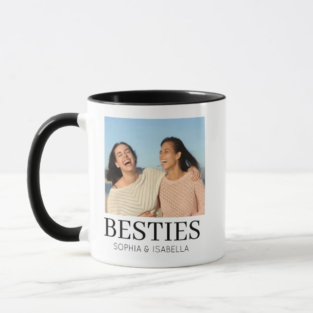 Taza Besties Photo Mug | Personalized Best Friends Gift (Izquierda)