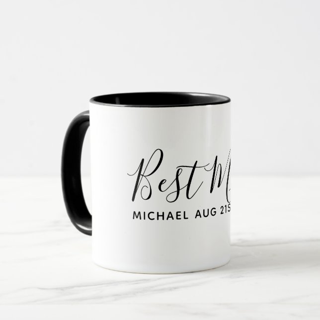 Taza Bestman Groomsman GIFTS Classic Black (Anverso izquierdo)