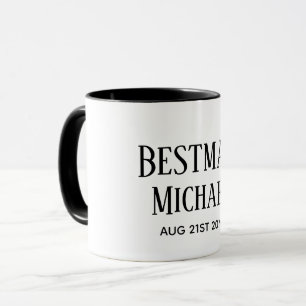 Taza Bestman Groomsman GIFTS Classic Black