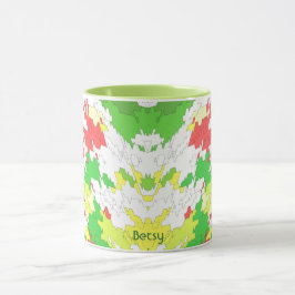 Taza BETSY ~ NAVIDADES blancos rojos y verdes