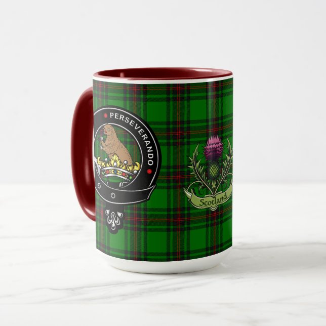 Taza Beveridge Clan Badge & Tartan (Anverso izquierdo)