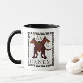 Taza Beware of Dog "Cave Canem" Greco-Roman Image