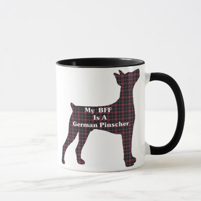 Taza BFF Mug alemán Pinscher (Derecha)