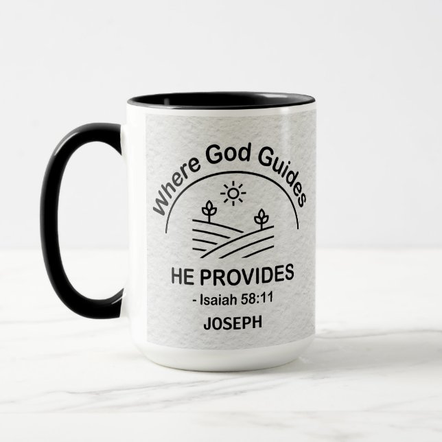 Taza Biblia cristiana contemporánea Verse Isaiah 58 (Izquierda)