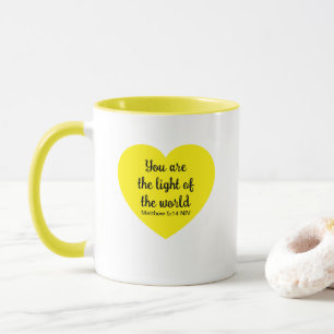 Taza Biblia del Corazón Cuto Verso Palabras de Jesús Am