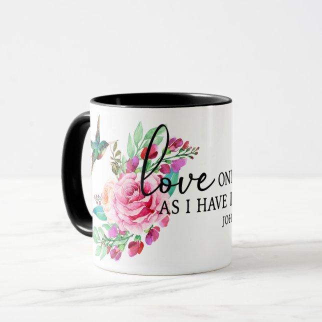 Taza Biblia sobre pájaro rosa rosado religiosa (Anverso izquierdo)