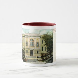 Taza Biblioteca Carnegie, Yonkers, Nueva York 1906 Vint