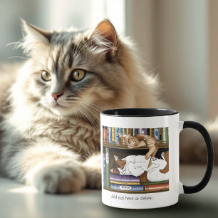 Taza Biblioteca de libros Shelf Cats