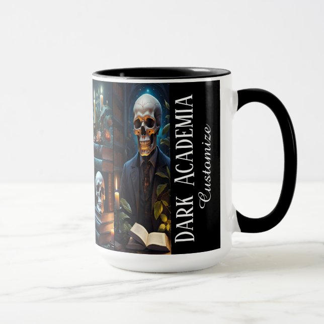 Taza Biblioteca Macabra Personalizada Dark Academia (Derecha)
