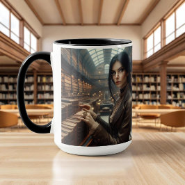 Taza Bibliotecaria Steampunk Vintage victoriana Lady