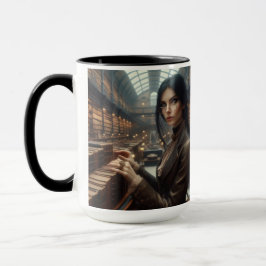 Taza Bibliotecaria Steampunk Vintage victoriana Lady