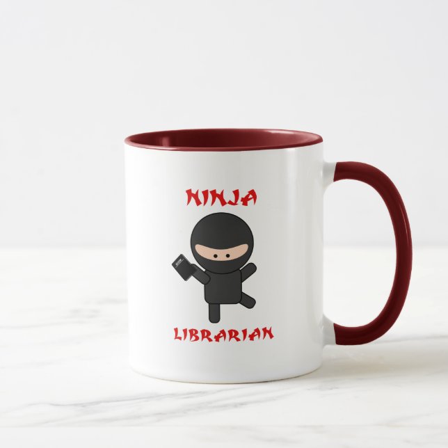 Taza Bibliotecario de Ninja con el libro (Derecha)