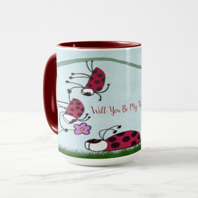 Taza Bicho De Ladybug Que Profesa Su Pintado De Amor (Anverso izquierdo)