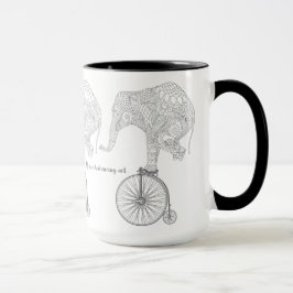 Taza Bicicleta de equilibrio Penny Farthing de elefante