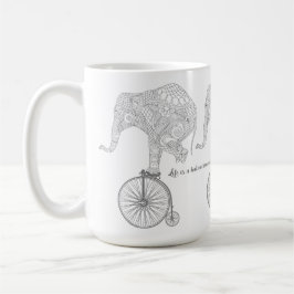 Taza Bicicleta de equilibrio Penny Farthing de elefante