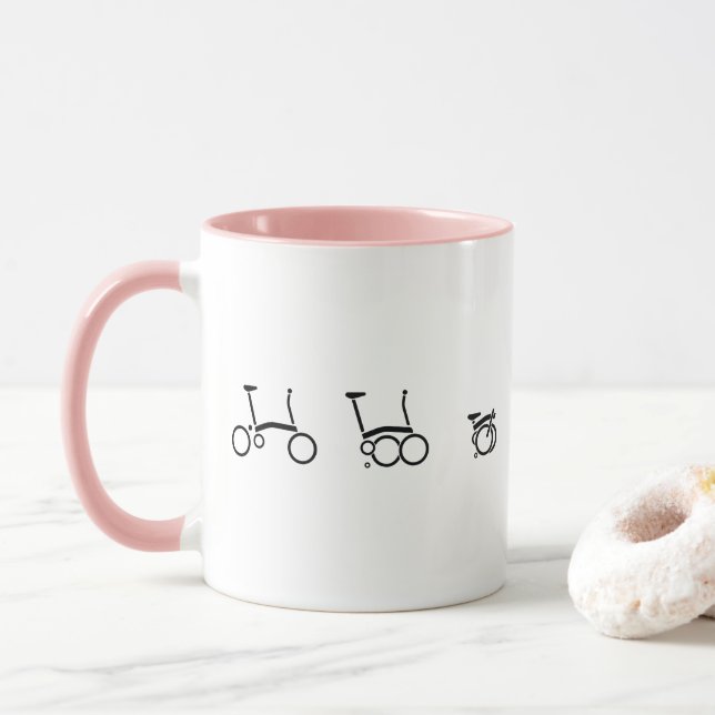 Taza Bicicleta plegable de la bici de Brompton (Con donut)