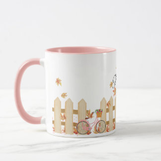 TAZA BICICLETAS Y FLORES