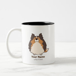 TAZA BICOLOR シェルティ「シェルたま」＜名入れ＞