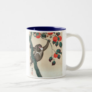 Taza Bicolor 猿、小原古邨 Koson