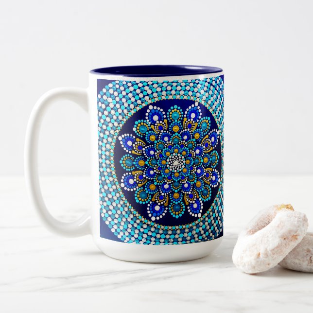 Taza Bicolor 0166 - Royal Blue Mug (Con donut)
