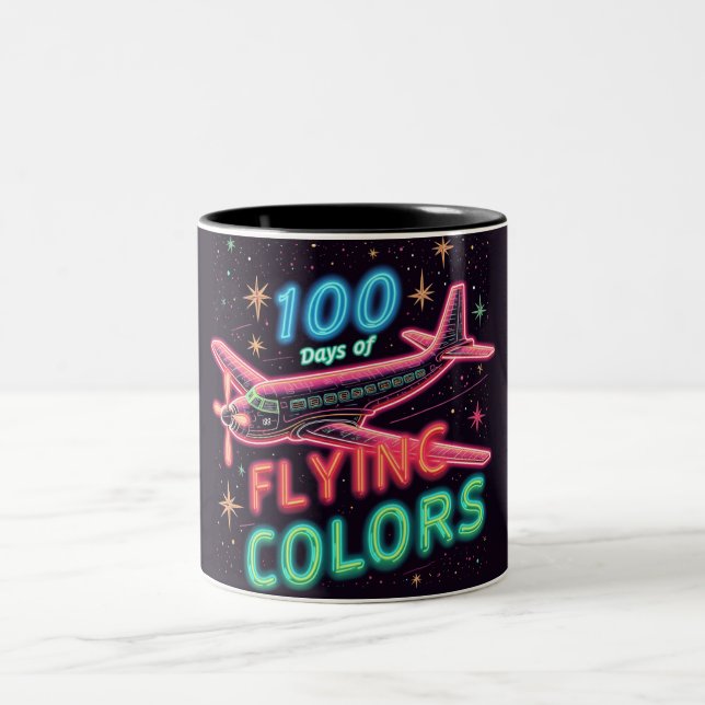 Taza Bicolor 100 días de colores voladores (Centro)