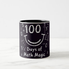 Taza Bicolor 100 días de magia matemática
