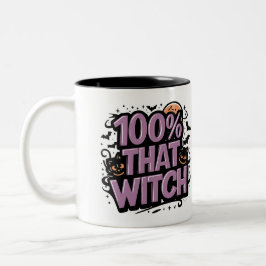 Taza Bicolor 100% que la Bruja Halloween personalizada