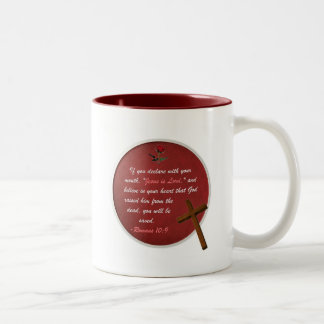 Taza Bicolor 10:9 de los romanos