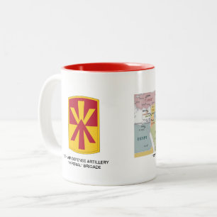 Taza Bicolor 11ª tazón de café de la Brigada de Defensa Aérea